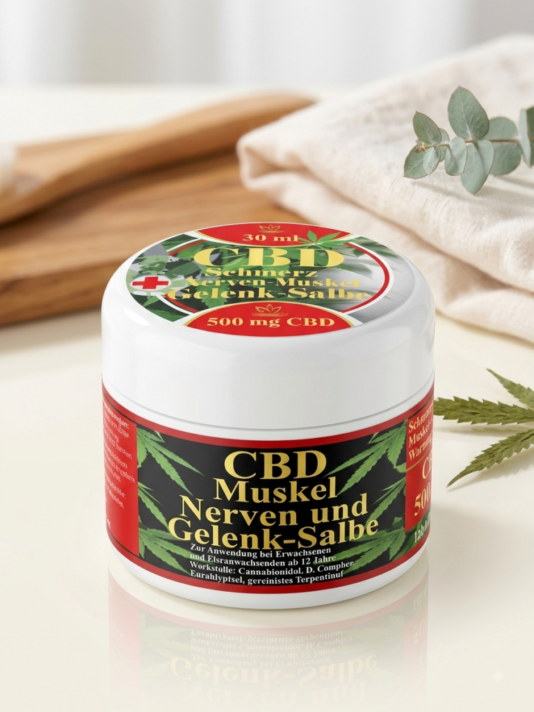 CannaAktiv CBD Schmerz-, Muskel-, Nerven- und Gelenksalbe – 500 mg CBD (50 ml)